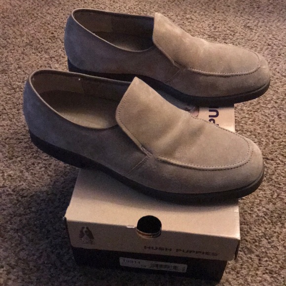 Hush puppies suede loafers pewter brown 11EW main image 5